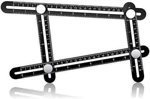 Followhe Art Multi Angle Measuring Ruler made of aluminum alloy Precision Angle IZER Template Tool Perfect For Your Diy Project