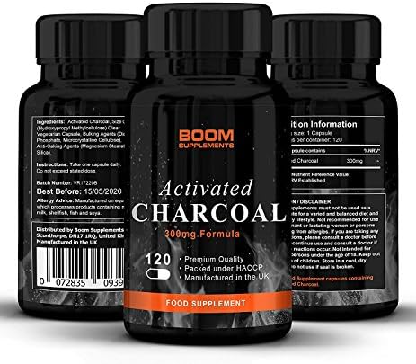 Activated Charcoal Capsules | 120 Activated Charcoal Capsules | Full 30 Day Money Back Guarantee | Manufactured In The UK
