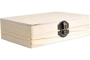 Alsino HB-008 E - Caja de madera con tapa (15 x 10,5 x 4 cm)