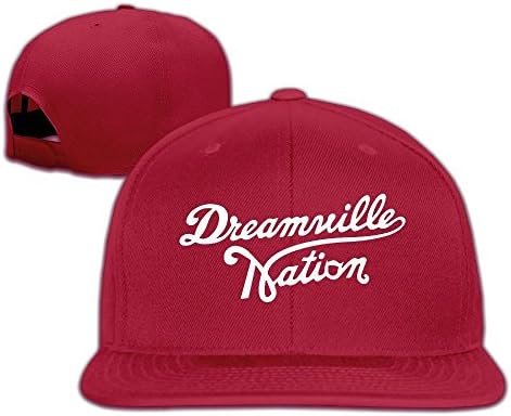 Facsea Runy Custom Dreamville Records Logo Adjustable Baseball Hat &amp; Cap Red