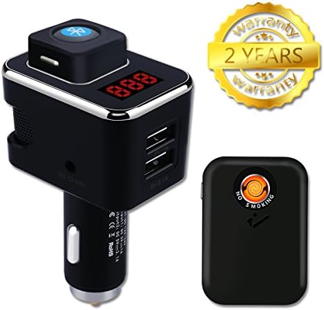 Car Charger with 2-port 24W USB fast Charging adapter and Bluetooth Headphone/Cigarette Lighter for iPhone 7/6s/Plus iPad Sony PS4 Samsung Galaxy S7 / S6 /Bluetooth Speakers and More by Unionup