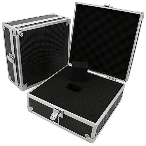 AR Carry Box® Kleine Alubox Alukoffer Aluminium Koffer Werkzeugkoffer leer 200x200x90mm Alu/Schwarz, 200x200x90mm Schwarz (Rasterschaum) - 4