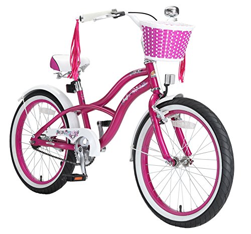 BIKESTAR® Premium Design Kinderfahrrad für coole Kids ab 6 Jahren ★ 20er Deluxe Cruiser Edition ★ Creamy Violet
