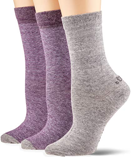 s.Oliver Socks Damen S20550, Violett (Shadow Purple 4900), 39/42, 3er Pack