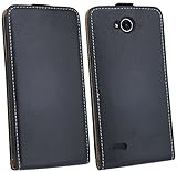 LG X POWER 2 // Klapptasche Schutztasche Hülle Cover Case Etui in Schwarz Tasche Hülle @ cofi1453® - 