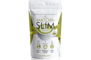 BNH Matcha Slim Energy Drink Mix Powder Supplement with Taurine & Spirulina 100g – Natural, Sugar Free, Vitamin Rich Green Tea Diet Detox Fuel for Weight Loss Support & Metabolism Boost in Women, Men