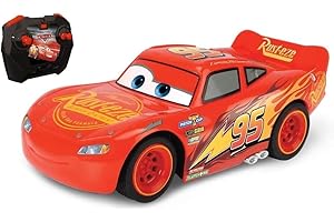 JADA Majorette - Pixar - Cars 3 - Voiture Radio Commandée Flash McQueen - 17cm - Fonction Turbo - 203081005