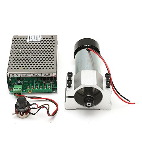 FEVERWORK 300W Spindle Motor With AC 110-220V Power Supply Speed Governor and 52mm Clamp Set