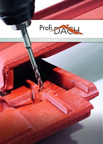 alpen Hartmetall-Dachziegelbohrer Profi Dach, 1/4 Zoll Sechskant-Schaft, Durchmesser 5 mm, L1 100 mm, L2 39 mm, 25200500100 - 6