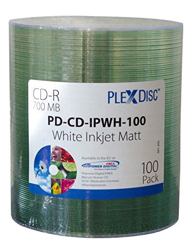Plexdisc, CD-R, 100 pezzi, 52 x, 700 MB