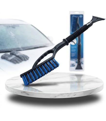 Upgrade4cars Ijskrabber Auto met Bezem Hoogwaardig & Stabiel | Premium Sneeuwbezem Lakvriendelijk & Lang | Ruitenkrabber Verstelbaar incl. Ergonomische Greep & Borstel