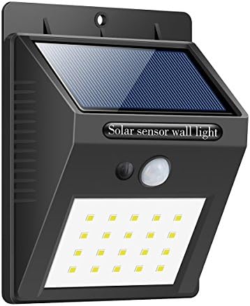 Solar Lights Motion Sensor Security Light Wireless Waterproof 20 LED Solar Powered Wall Lights Outdoor Lights for Garden, Fence, Patio, Yard, Walkway, Driveway, Stairs, Outside Wall, Front Door, Deck