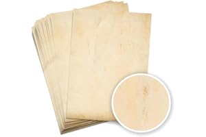 Partycards Carta da lettere vintage | Design retrò | 50 foglia| Moderno, Beige|Formato DIN A4 (21,0 x 29,7 cm) | Grammatura A4 90 g/m² | fronte-retro Stampato, adatto a tutte le stampanti