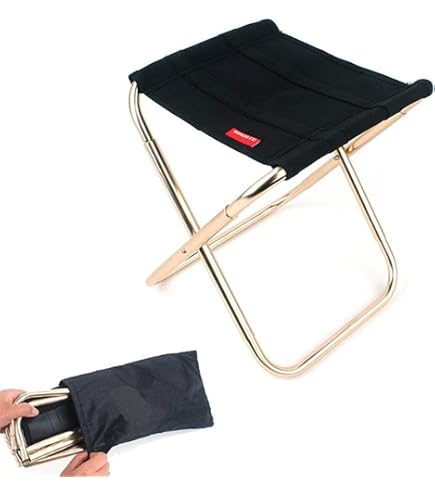 Tabouret Pliant Télescopique Portable - Hauteur Réglable, Charge 180 Kg, Pour Camping, Pêche, Jardin