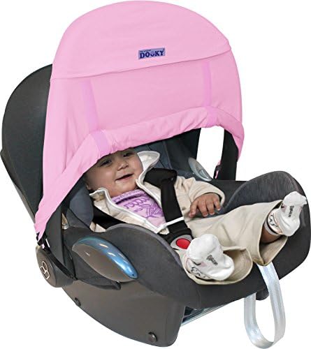 Original Dooky 126306 Sunshade for Car Seat Group 0/Baby Pink