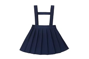 famuka Gonna a Pieghe per Neonate Gonna a Pieghe per Bambini con Bretelle Minigonna a Trapezio