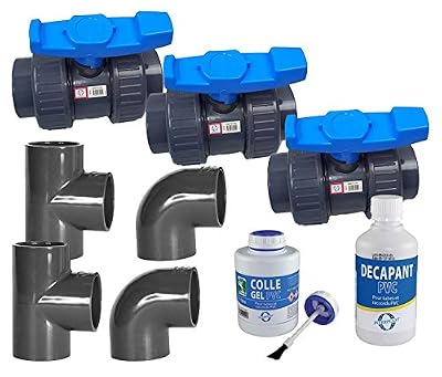 Jardiboutique Kit plomberie montage chauffage de votre piscine bypass Diametre 50 mm - Jardiboutique