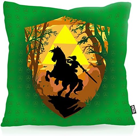 VOID Ride through Hyrule cushion with pattern cushion cover outdoor indoor. Kissen Größe:60 x 60 cm