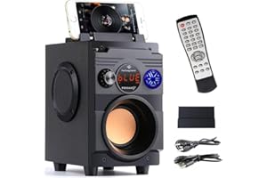 ‎FEEGAR F Feegar Showjet Przenośny głośnik Bluetooth Czas pracy 12h, Bateria 4000mAh Bezprzewodowy głośnik zewnętrzny 30m z podwójnym subwooferem Bogate wsparcie stereo Radio FM Odtwarzacz MP3 AUX EQ 30W