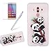 Produktbild Girlyard Hülle für Huawei Mate 10 Pro - Weich TPU Silikon Schutzhülle Niedlichen 3D Panda Muster Entwurf Schale Tasche Flexible Gummi Dünn Etui Matt Cover Anti-Stoß Kratzfeste für Huawei Mate 10 Pro Weiß