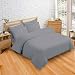 Produktbild T300 100% ägyptische Baumwolle Satin extra tief Spannbettlaken 40 cm Bettwäsche und Paar Kissenbezüge Single Double King Super King, grau, Super King