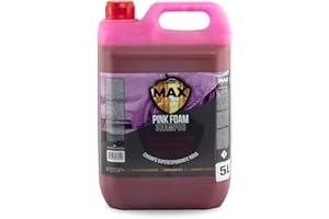 MAX DETAIL-LAB - Pink Foam 5L - Champu Espuma Activa Lavado Coche Foam Exterior Cherry Rosa, Desengrasante Abrillantador, Jabon Concentrado, Kit Limpieza Detailing Profesional Coche Moto 5 Litros