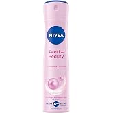 NIVEA Women's Spray Deodorant Pearl&Beauty 150 ml,72 Hours Anti Perspirant Protection Against Sweating, Natural Pearl Extracts and Avocado Y