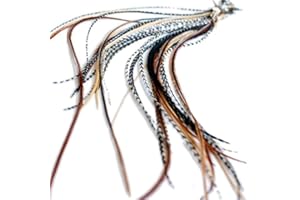 ‎ONE FINE DAY FEATHERS superlang Haarverlängerungen aus echten Federn, Feder für Haar, 33-38 cm, 10 Stück