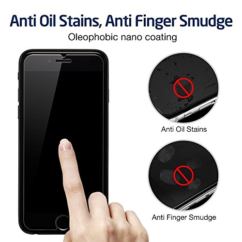 iPhone 6/6s Screen Protector,ESR Premium Tempered Glass with [3D Touch Compatible], [Bubble Free Self-Installation Kit], [Lifetime Warranty] 9H Hardness Anti-Scratch Anti-Fingerprint Anti-Oil Coating
