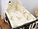 Baby Comfort | 5 Piece Crib Bedding Set fits Crib / Cradle 90x40cm - GIRAFFE CREAM