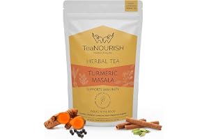 TeaNOURISH Turmeric Masala Herbal Tea | CAFFEINE-FREE | 100% NATURAL
