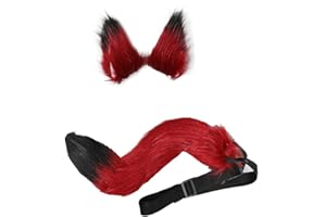 VIGVAN Kostium Fox Wolf Cosplay - uszy zwierzęce, ogon, wilk, uszy