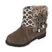 Produktbild Sannysis Stiefeletten Damen Elegant Schneeschuhe Stiefeletten Wärmer Bowtie Flat Slip on Fashion Plattform Damenschuhe