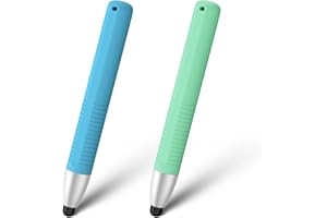 Vancle 2 Stück Tablet Stift für Kinder,Kinderfreundliche Stylus Stifte für Touchscreens,für alle iOS und Android Handys Tablets,Kindle,iPad,iPhone(Hellgrün/blau)