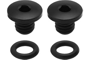 YINETTECH Lot de 2 vis de purge de frein à disque TC4 en titane avec joints toriques M5 x 8,5 mm compatibles avec étrier hydraulique Shimano M985/M988/M9020 Y8RM98010 Noir