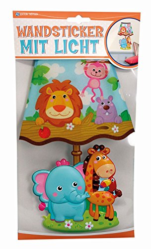 Wandsticker mit Licht „Dschungeltiere“: Mit Glitzer-Lampenschirm - 2