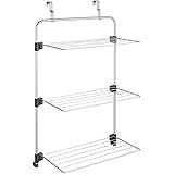 Metaltex Stendibiancheria da porta Gale, rivestimento Epotherm grigio, 3,5 x 58 x 87 cm