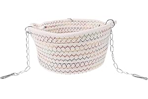 Tiardey Extra große Rattenhängematte für den Käfig, geflochtener Korb, Hängehängematte für Ratten, Frettchen Eichhörnchen Chinchillas, Kuschelschlafbett, Versteck für 2–3 Erwachsene Ratten, 15 x 8 cm