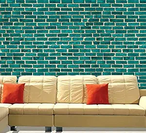 ALL YOUR DESIGN Self Adhesive Brick Design Wallpaper Wall Sticker for Home Decor, Living Room, Bedroom, Hall, Kids Room, Play Room (brick-wallpaper-pt05-04-10sqft)