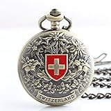 Easy Go Shopping Taschenuhr Exquisite Blume Geschnitzte Retro Boutique Mechanische Taschenuhr Bronze mit Kette