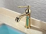Lpophy Wasserhahn Für Badezimmer Küchenarmatur Waschtischarmatur Spültischarmatur Spülbecken Mischbatterie Geeignet Für Küchen, Badezimmer Usw. Kupfer Titan Gold Uhr