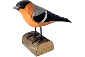 your castle Pájaro Decorativo de Madera Camachuelo Hecho a Mano de Madera de Tilo en Caja de Regalo, 11 x 9 cm