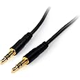 StarTech.com 3.5mm Audio Cable - 10 ft - Slim - M / M - AUX Cable - Male to Male Audio Cable - AUX Cord - Headphone Cable - Auxiliary Cable (MU10MMS)