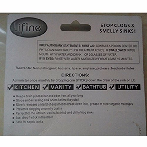 zooarts 24 (2 Stück) Zitrone, Enzymatische Ablauf Sticks – Hilft zu verhindern Verstopfungen bilden – 1 Jahr der Schutz Pro Paket - 4