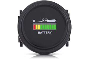 RIUTY Carrello Misuratore batteria, 12V / 24V / 36V / 48V / 72V LED Indicatore digitale batteria Indicatore Indicatore Indicatore livello batteria