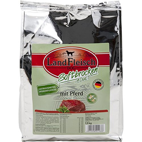 Landfleisch Dog Softbrocken avec Cheval sans Céréales, 1er Pack (1 x 1,5 kg)