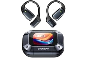 Relxhome KI Übersetzer Kopfhörer, 134 Sprachen übersetzungskopfhörer mit 4 Übersetzungs Modi - 5,4 Bluetooth Offene Kabellose Kopfhörer mit LCD Touchscreen für Meetings, Reisen, Lernen