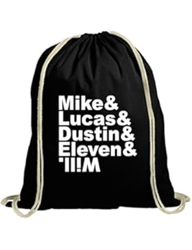 Mystery natur Turnbeutel mit Mike Lucas Dustin Eleven Will Motiv von ShirtStreet