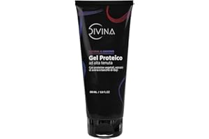 Gel Proteico per capelli mossi, ricci, afro Natural&Amazing di DIVINA BLK con proteine vegetali, estratti naturali di avena BIO e bacche di goji (200ml)