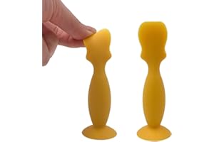 TASTE OF BEAUTY UK TOBUK Baby Nappy Cream Applicator Gentle Diaper Rash Silicone Applicator Easy Application and Hygienic Diaper Newborn Essentials Tool Suction Base - 2 x Mini Nappy Cream Silicone Spatula for Babies